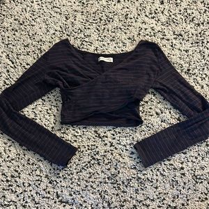 girls long sleeve cropped shirt